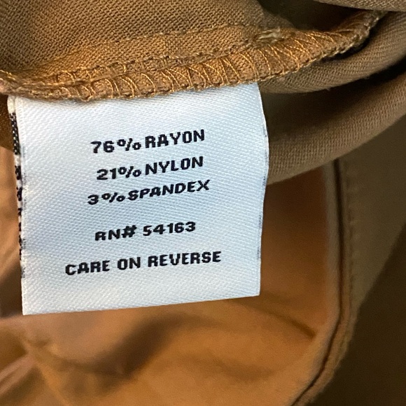 😍😍Calvin Klein Professional Camel Mid-Rise Stretch Flattering Women's Trousers - Picture 10 of 10